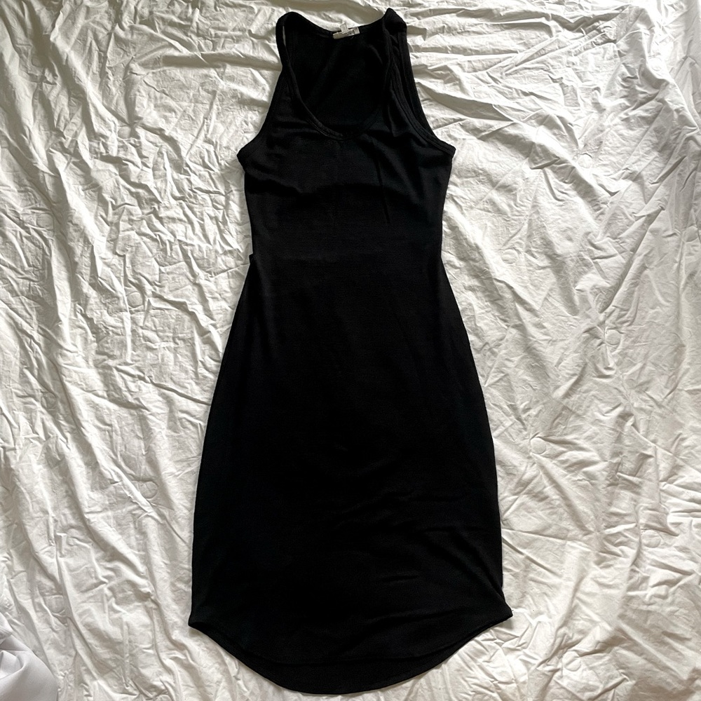 Wilfred Free black open back dress.